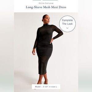 Women's Long-Sleeve Mesh Maxi Dress | Abercrombie